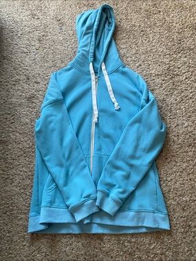 Amazon Turquoise Blue Full-Zip Hooded Sweatshirt